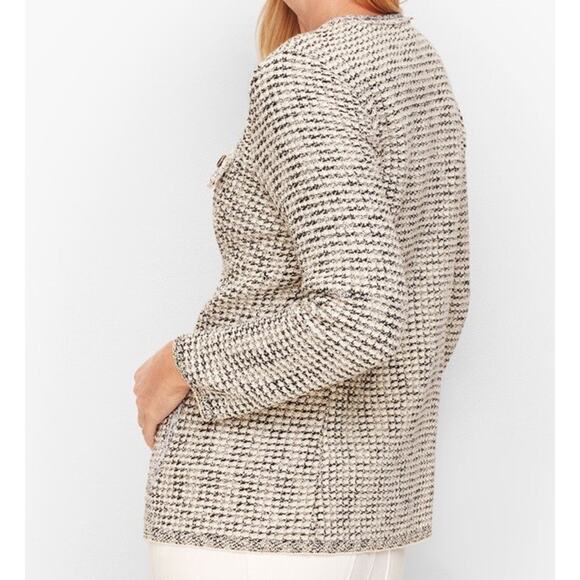 Talbots jacquard sweater jacket size M - Picture 2 of 12